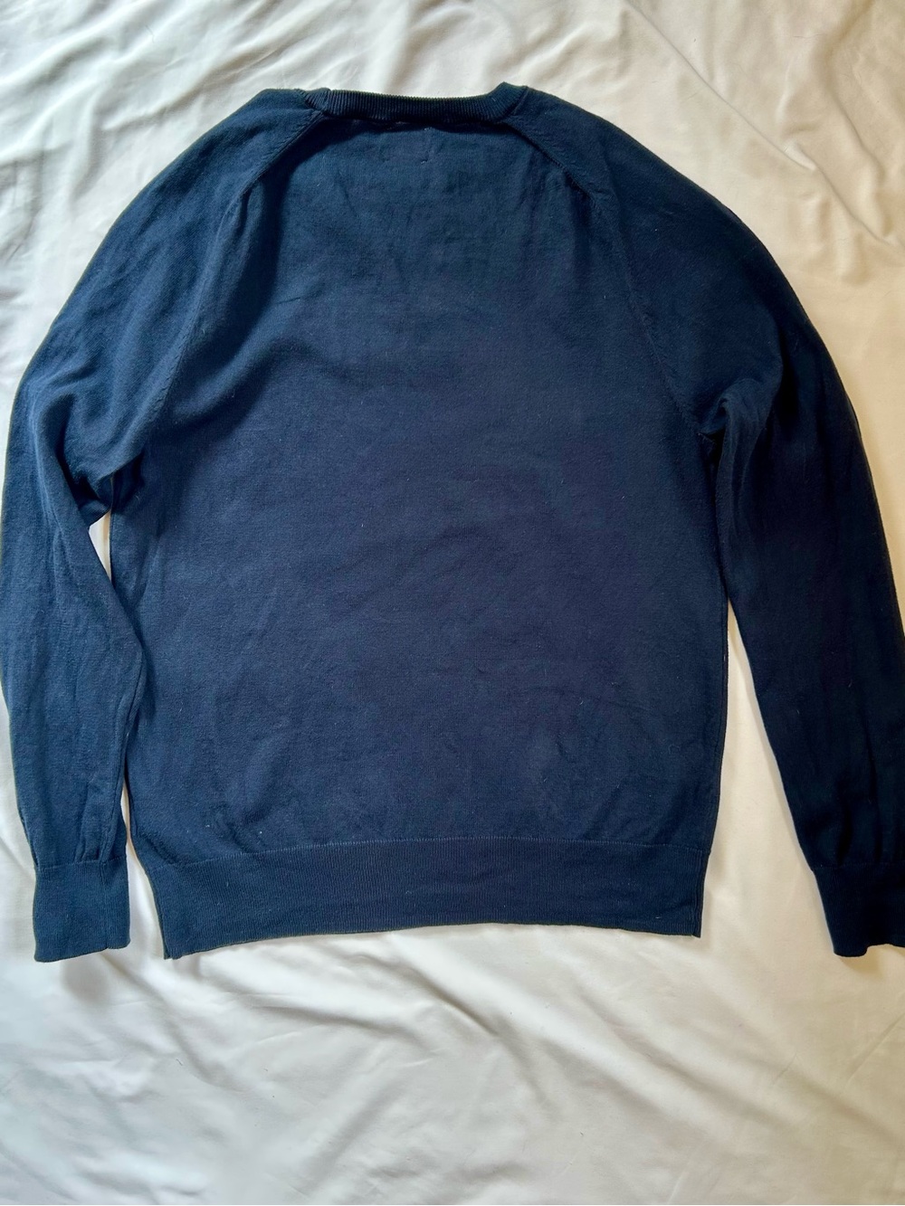 J. Crew Men's Navy Crewneck Sweater - Picture 4 of 5